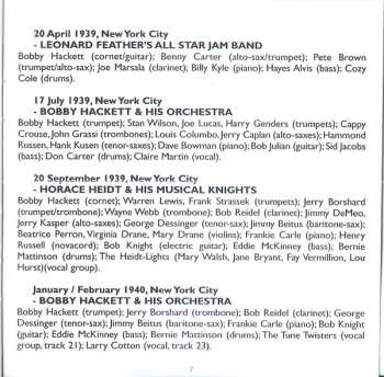 CD Bobby Hackett And His Orchestra: At The Jazz Band Ball 1938-1940