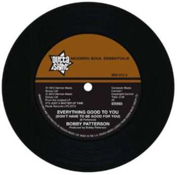 Album Bobby Patterson: Everything Good To You (Don't Have To Be Good For You) / I Get My Groove From You
