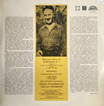 LP Bohuslav Martinů: Symfonie No1 / Invence