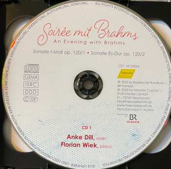2CD Johannes Brahms: Soirée Mit Brahms
