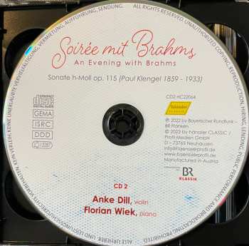 2CD Johannes Brahms: Soirée Mit Brahms