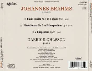 CD Johannes Brahms: Piano Sonatas Nos. 1 & 2 · Rhapsodies Op. 79