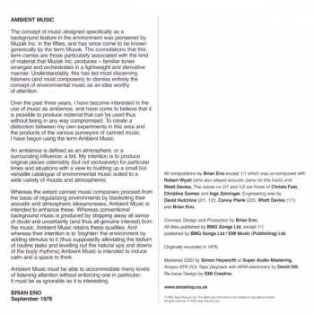 CD Brian Eno: Ambient 1 (Music For Airports)