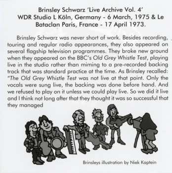 CD Brinsley Schwarz: Live Archive Vol. 4 Köln And Paris