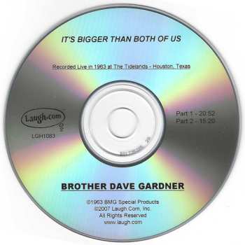 CD Brother Dave Gardner: It's Bigger Than The Both Of Us