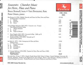 CD Bruce Bonnell: Souvenirs: Chamber Music For Horn, Flute And Piano