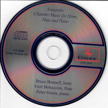 CD Bruce Bonnell: Souvenirs: Chamber Music For Horn, Flute And Piano