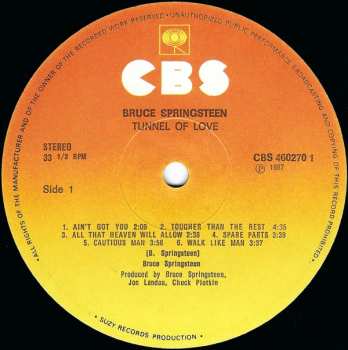 LP Bruce Springsteen: Tunnel Of Love