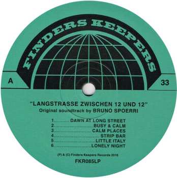 LP Bruno Spoerri: Langstrasse Zwischen 12 Und 12 (Long Street Between 12 & 12) 