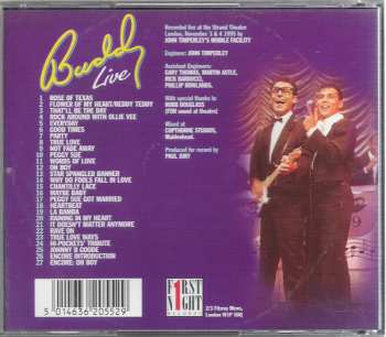 CD Buddy Holly: The Buddy Holly Story Live