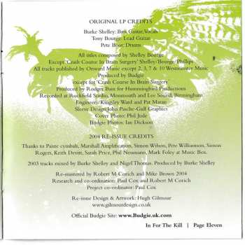CD Budgie: In For The Kill