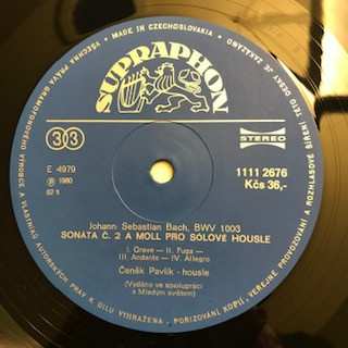 LP Johann Sebastian Bach: Johann Sebastian Bach Bwv1003 / Ludwig van Beethoven Op 30 C 3