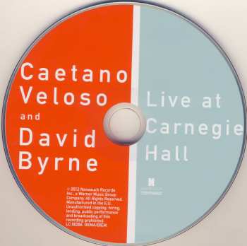 CD David Byrne: Live At Carnegie Hall DIGI