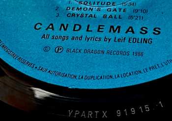 LP Candlemass: Epicus Doomicus Metallicus - Clear Vinyl