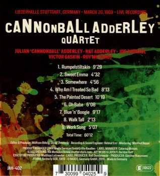 CD Cannonball Adderley Quartet: Liederhalle Stuttgart 1969
