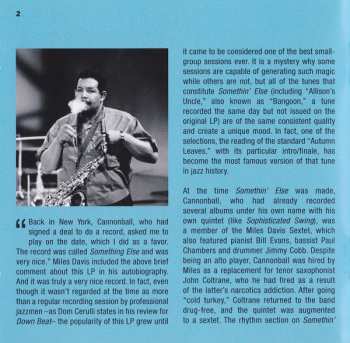 2CD Cannonball Adderley: Somethin' Else (The Stereo & Mono Versions)