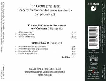 CD Carl Czerny: Concerto For Four-Handed Piano & Orchestra / Symphony No. 2