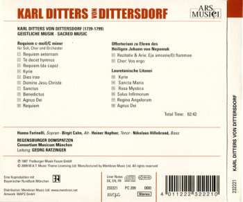 CD Carl Ditters von Dittersdorf: Geistliche Musik = Sacred Music