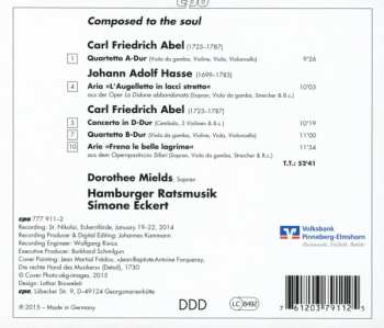CD Carl Friedrich Abel: Composed To The Soul - Concerti • Quartetti • Arie
