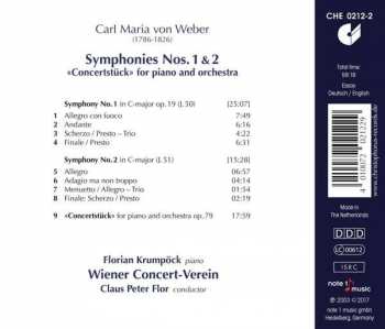 CD Carl Maria von Weber: Symphonies Nos. 1 & 2 / «Concertstück» Op. 79