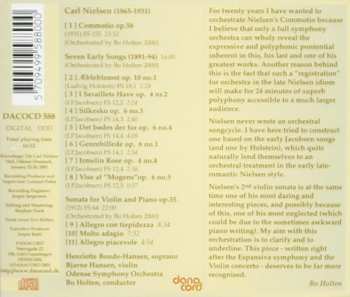 CD Carl Nielsen:  Early Songs - Violin Sonata - Commotio 
