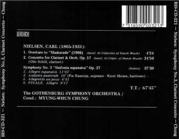 CD Göteborgs Symfoniker: Overture To "Maskarade" / Symphony No.3 Op.27 / Concerto For Clarinet & Orchestra Op.57