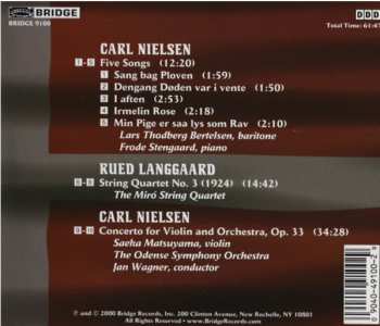 CD Carl Nielsen: Violin Concerto & Songs; String Quartet No. 3