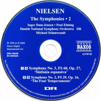 CD Michael Schønwandt: Symphony No. 2 "The Four Temperaments" • Symphony No. 3 "Sinfonia Espansiva"