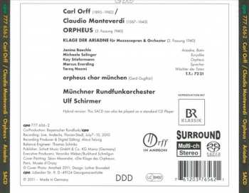 SACD Carl Orff: Orpheus • Klage Der Ariadne