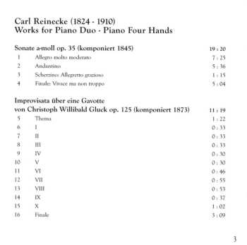CD Carl Reinecke: Works For Piano Duo (Piano Four Hands)