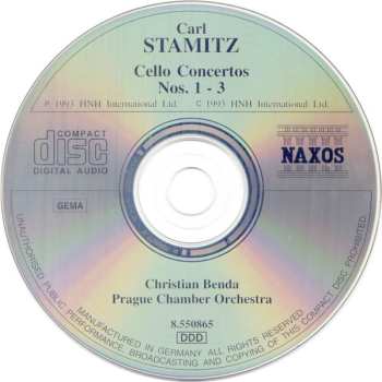 CD Prague Chamber Orchestra: Cello Concertos Nos. 1 - 3