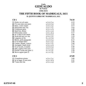 3CD Carlo Gesualdo: Madrigals Books 5 and 6