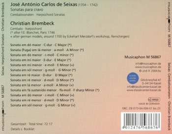 CD Carlos Seixas: Sonatas para cravo - Harpsichord Sonatas - Cembalosonaten