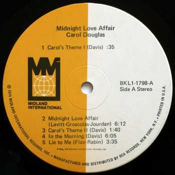 LP Carol Douglas: Midnight Love Affair