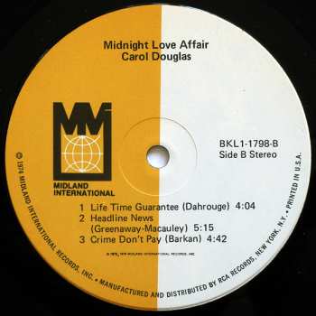 LP Carol Douglas: Midnight Love Affair