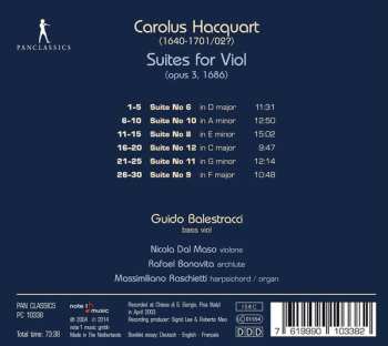 CD Guido Balestracci: Suites For Viol (Opus 3, 1686)