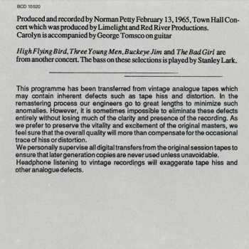 CD Carolyn Hester: At Town Hall