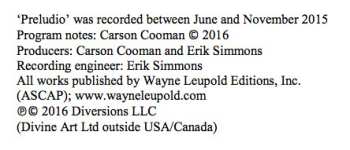 2CD Carson Cooman: Preludio (Music For Organ By Carson Cooman)