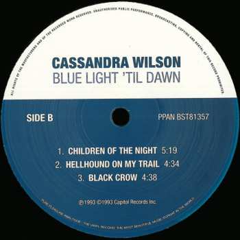 2LP Cassandra Wilson: Blue Light 'Til Dawn LTD