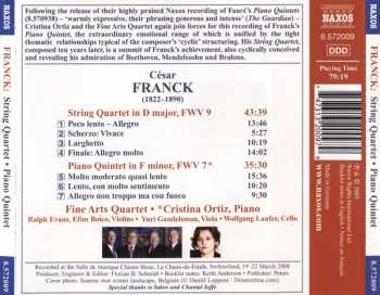 CD César Franck: String Quartet • Piano Quintet