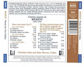 CD Charles-Auguste De Bériot: Duo Concertants