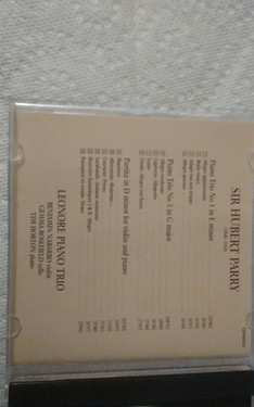 CD Charles Hubert Hastings Parry: Piano Trio Nos 1 & 3; Partita For Violin And Piano