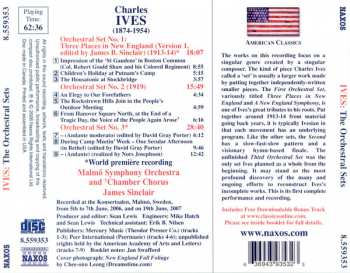 CD Charles Ives: The Three Orchestral Sets