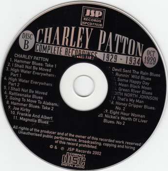 5CD/Box Set Charley Patton: Complete Recordings 1929 - 1934