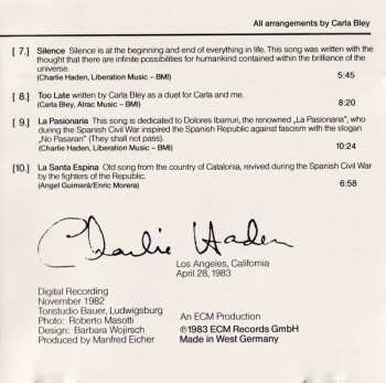 CD Charlie Haden: The Ballad Of The Fallen