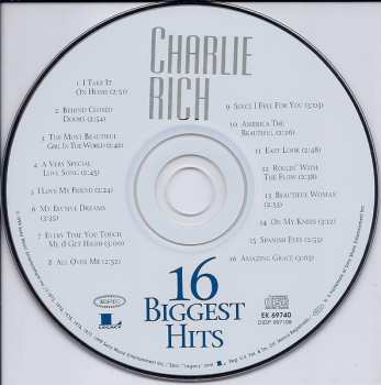 CD Charlie Rich: 16 Biggest Hits