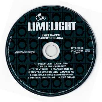 CD Chet Baker: Baker's Holiday LTD