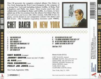 CD Chet Baker: In New York
