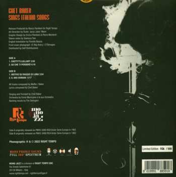 LP Chet Baker: Chet Baker Sings Italian Songs LTD | NUM