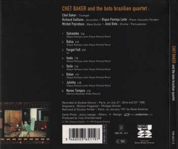 CD Chet Baker: Chet Baker And The Boto Brazilian Quartet